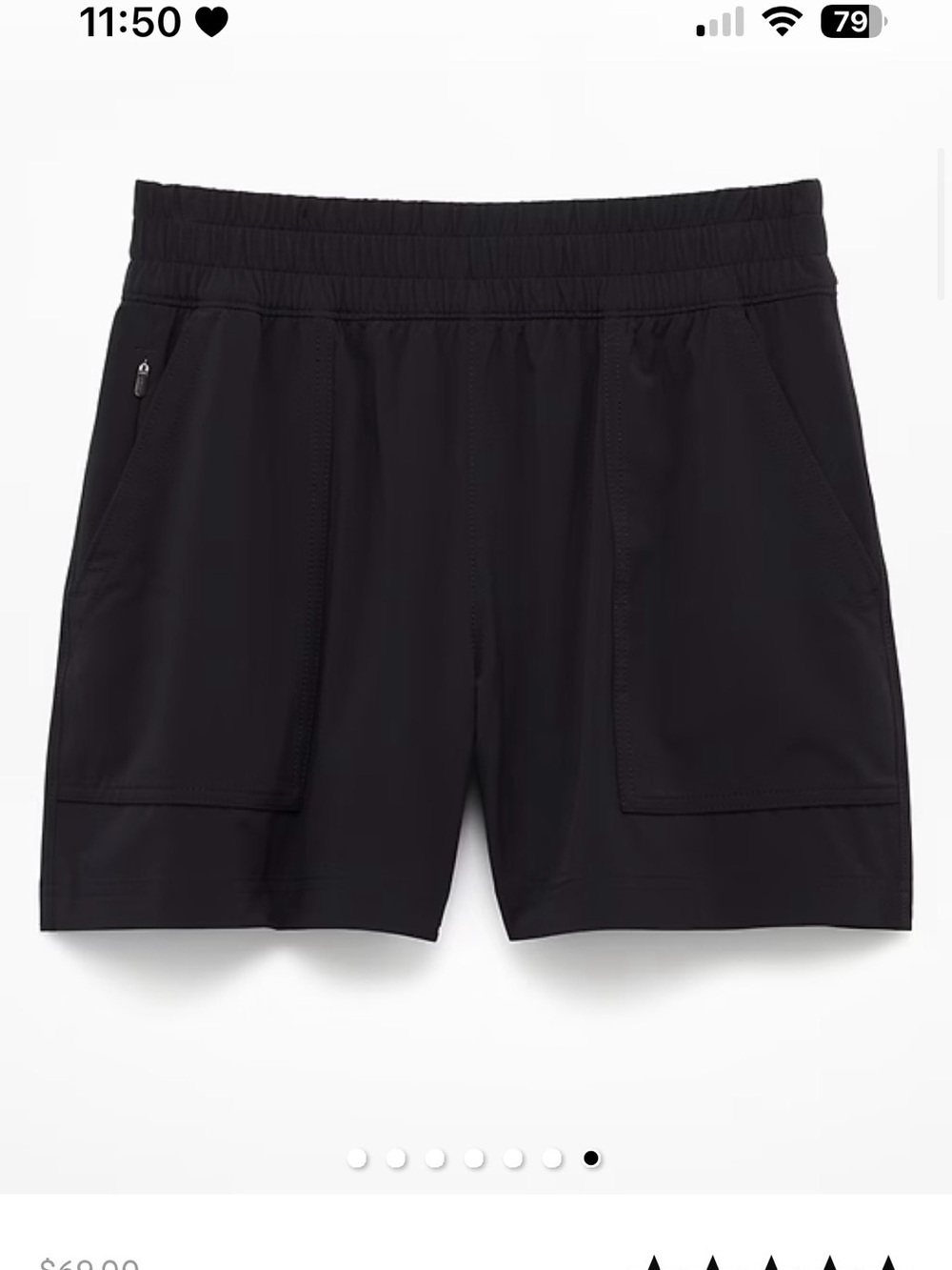 Athleta Black Women's Athletic Shorts with Elastic Waist